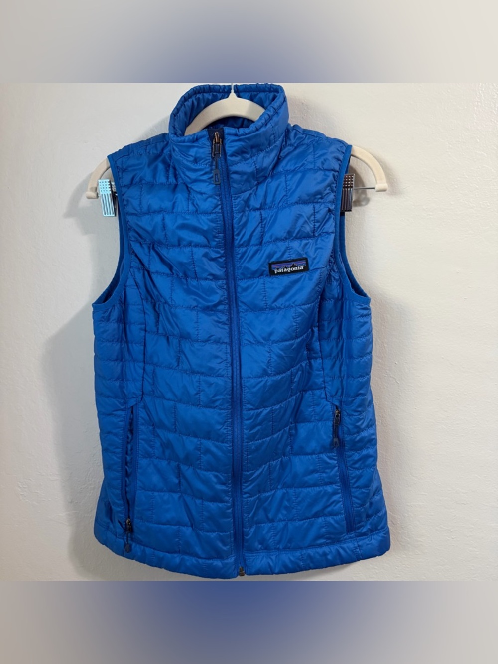 Patagonia Women’s Nano Puff Vest - Blue S windproof/water-resistant/lightweight